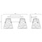 Z-Lite Analia Vanity, 2-Light, 16.5 In.W x 7.5 In.L x 9.25 In.H, Brushed Nickel/Clear Ribbed 1101-2V-BN - alternate 8